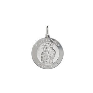 925 Sterling Silver Saint Anthony Medal Pendant Charm Italy